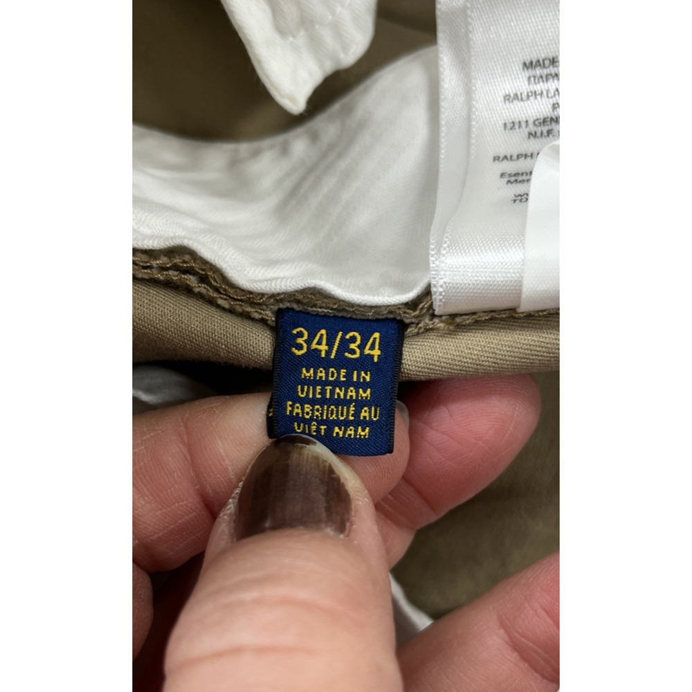 Polo Ralph Lauren Stretch Classic Fit Chino Pants Mens 34X34 (34X32) Casual - Picture 9 of 14